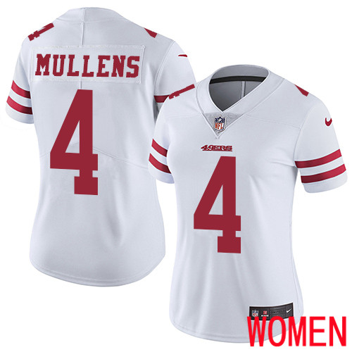 San Francisco 49ers Limited White Women Nick Mullens Road NFL Jersey 4 Vapor Untouchable